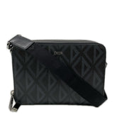 Christian Dior CD Diamond Messenger Pouch 2ESBC119 Shoulder Bag Black Gray Leather Women's — New - Store Return