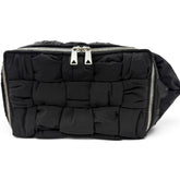 BOTTEGA VENETA 766314 Padded Tech Cassette Intrecciato Handbag, Black, Made in Italy, Men's, with Dust Bag — Like New