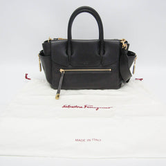 Salvatore Ferragamo GF-21 G840 Women's Leather Handbag,Shoulder Bag Dark Navy — Like New