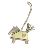 HERMES Hermes Horse Cheval Rodeo Robeo Coeur PM Heart Accessory Bag Charm Keychain Agneau Milo Men's Women's Clé Jaune Milton Rouge Ladue White Like New — New - Store Return