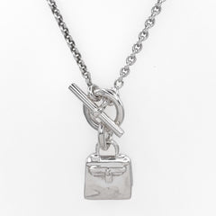 HERMES Amulette Kelly Charm Necklace Pendant Toggle SV925 Men's Women's — Like New