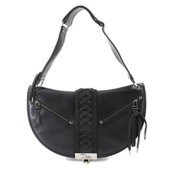 Christian Dior Admit It Shoulder Handbag Leather Black Corset — Like New
