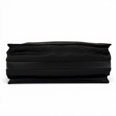 PRADA 1BD256 Re-Nylon Large Padded Shoulder Bag with Leather Accents and Triangle Logo, Black, Made in Italy, Women's — Like New
