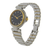 Dunhill Millennium Watch 12P Diamond Stainless Steel x Gold Plated Quartz Analog Display Black Dial Ladies — Good