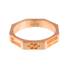 Gucci Octagonal Ring #10, 18K PG Pink Gold 750 — Like New