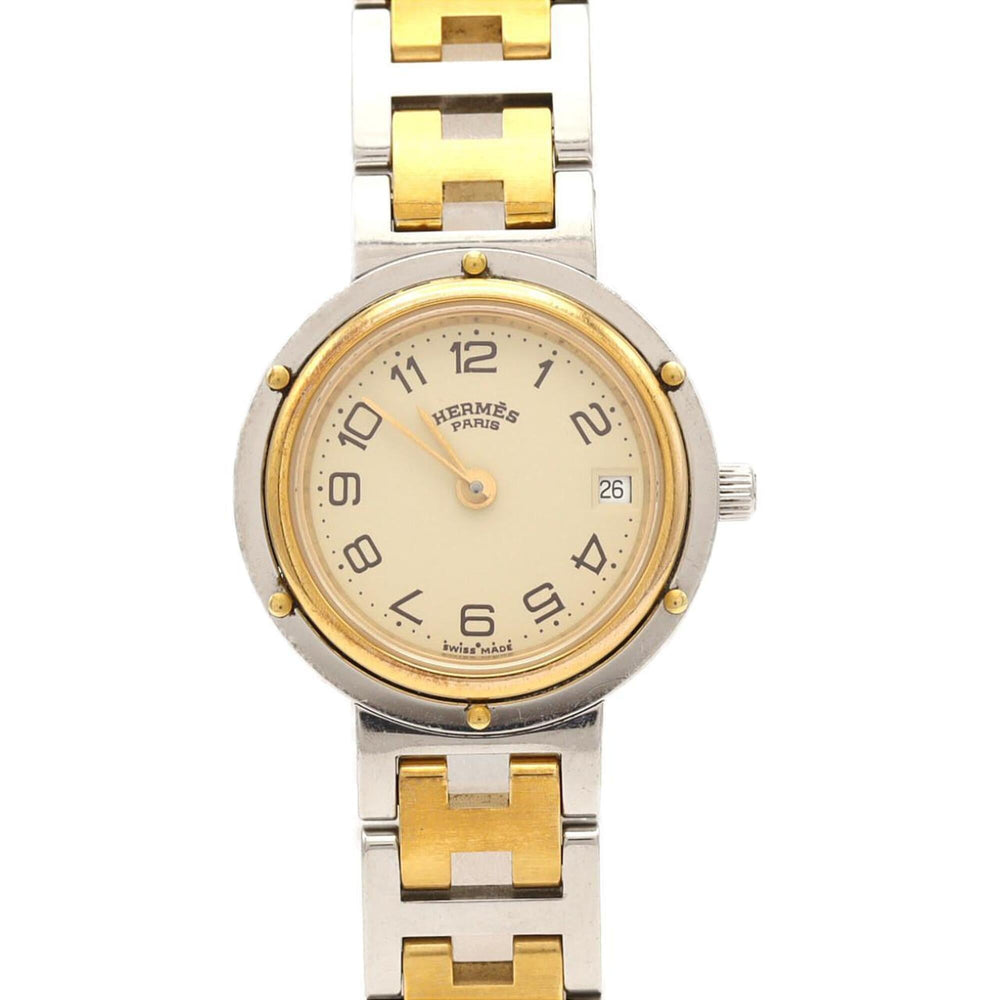 Hermes Clipper Combination SSxGP Quartz Watch — Good