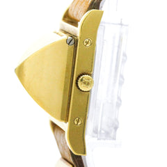 HERMES Medor Gold Plated Leather Quartz Ladies Watch ME1.201 — Good