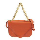 Bottega Veneta Mount Chain Shoulder Bag Women's Leather Handbag,Shoulder Bag Orange — Like New