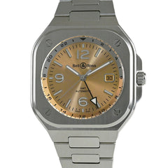 Bell & Ross BR 05 GMT Amber Watch, Japan Limited Edition (99 pieces), BR05G-CH-ST SST — Good