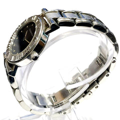 Tiffany & Co. Atlas watch, total weight 51.2g, stainless steel, quartz movement, black dial — Good