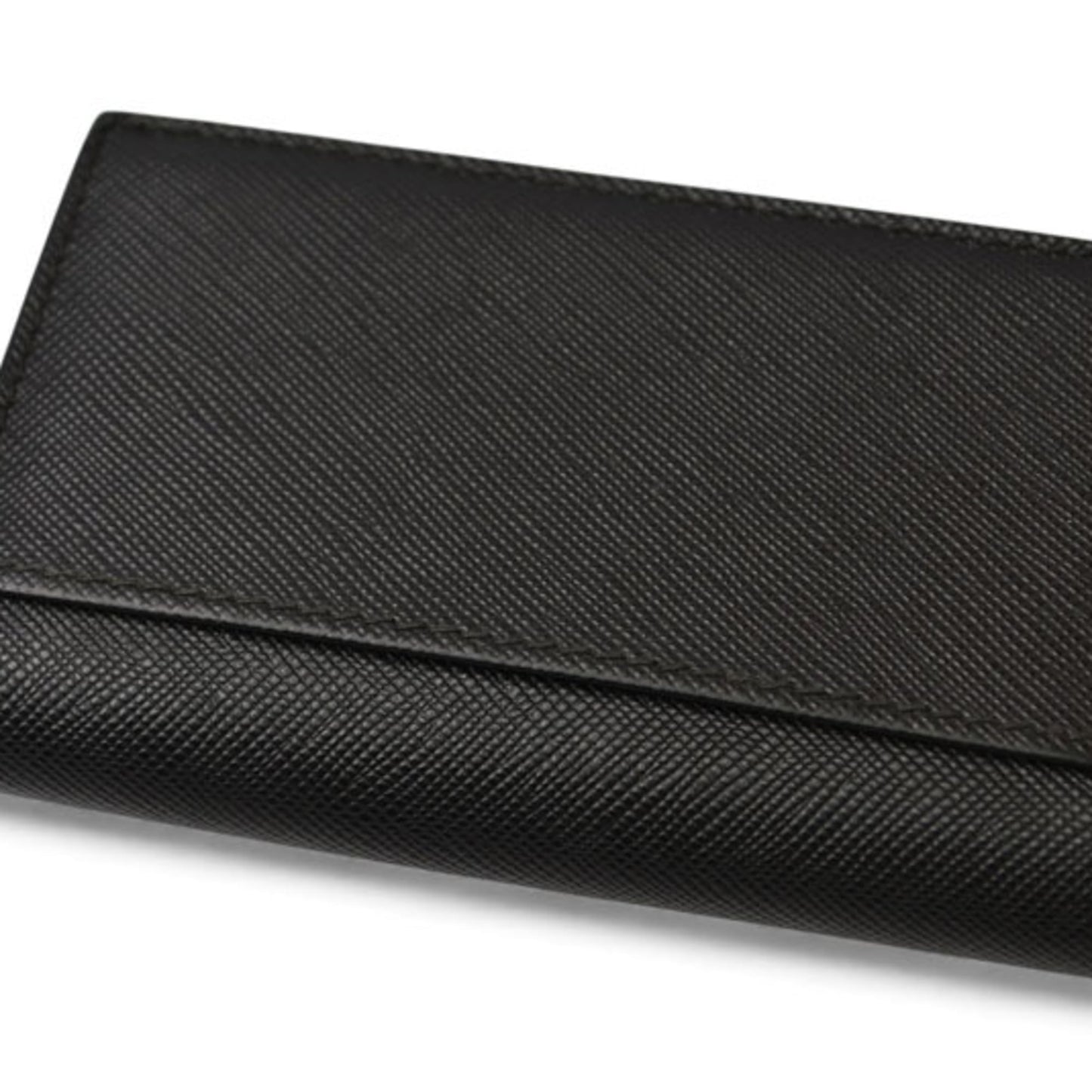 Prada card case, coin business holder, PRADA leather, NERO black