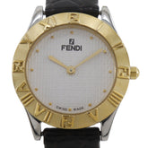 Fendi FENDI Watch 2000L Gold Plated x Stainless Steel Quartz Analog Display White Dial Women's — Good