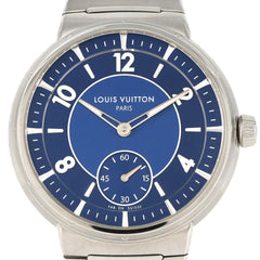 Louis Vuitton Tambour Automatic Steel Blue W1ST20 Stainless Watch — Very Good