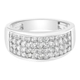 14K White Gold Round Cut Diamond Ring (1.0 Cttw, H-I Color, SI2-I1 Clarity)