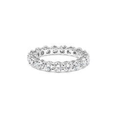 14K White Gold 4.00 Cttw Round Lab-Grown Diamond Eternity Band Ring (F-G Color, VS1-VS2 Clarity)