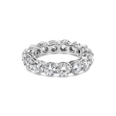 14K White Gold 6 1/4 Cttw Round Lab Grown Diamond Eternity Band Ring (F-G Color, VS1-VS2 Clarity)