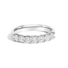 14K Gold 3/4 Cttw Diamond 7 Stone Band Ring