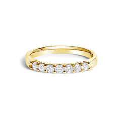 14K Gold 1/3 Cttw Diamond 7 Stone Band Ring