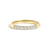 14K Gold 1/10 Cttw Diamond 7 Stone Band Ring