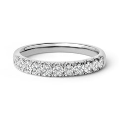14K Gold 1/2 Cttw Round Diamond 11 Stone Classic Band