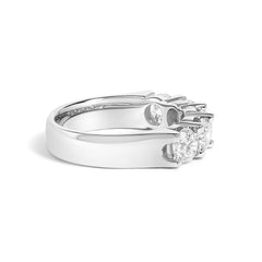 14K Gold 2.0 Cttw Round Diamond Five-Stone Band Ring