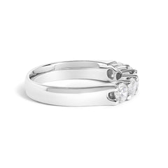 14K Gold 1.00 Cttw Diamond 5 Stone Band Ring