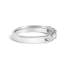 14K Gold 3/4 Cttw Diamond 5 Stone Band Ring