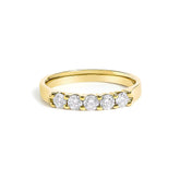 14K Gold 1/2 Cttw Round Diamond 5 stone Classic Band - Size 6.5
