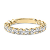 14K Gold 1.00 Cttw Round Diamond Prong Set Wedding Band