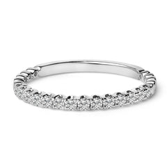 14K Gold 1/4 Cttw Round Diamond Prong Set Wedding Band