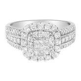 14K White Gold Diamond Vintage Ring (1 cttw, H-I Color, I1-I2 Clarity)