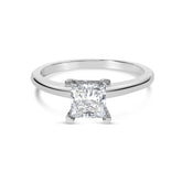14K White Gold 1.0 Cttw Princess Lab-Grown Diamond Solitaire Engagement Ring (F-G Color, VS1-VS2 Clarity)