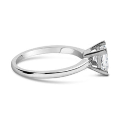 14K White Gold 1.0 Cttw Princess Lab-Grown Diamond Solitaire Engagement Ring (F-G Color, VS1-VS2 Clarity)