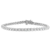 14K White Gold Round-Cut Diamond Tennis Bracelet (3.00 cttw, G-H Color, I1-I2 Clarity)