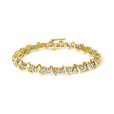 14K Yellow Gold 3.0 Cttw Diamond S Link Bracelet