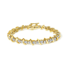 14K Yellow Gold 3.0 Cttw Diamond S Link Bracelet