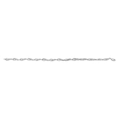 10k White Gold Diamond Accent Spiral Link Bracelet (H-I Color, I3 Clarity) - 7.5" Inches