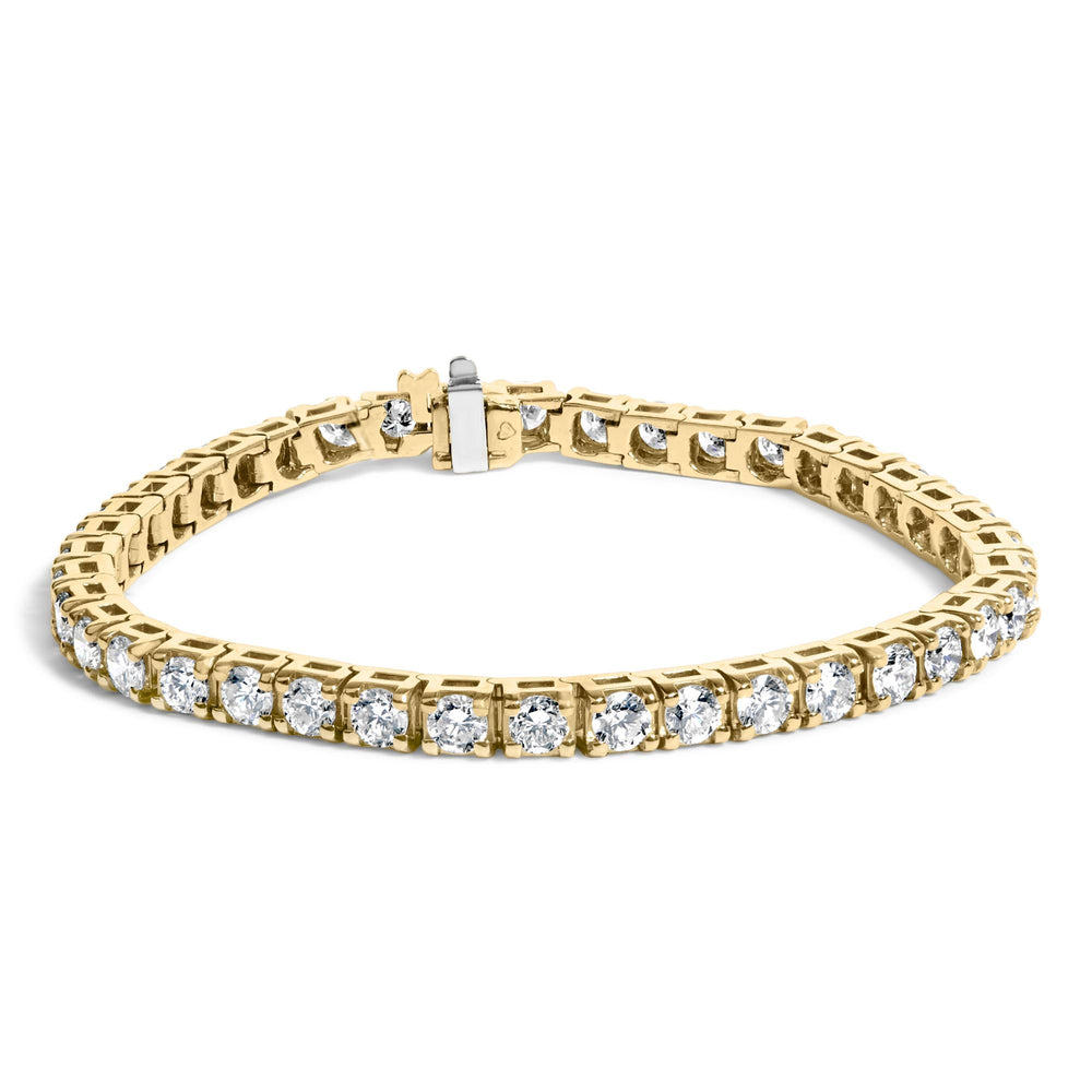 14K Yellow Gold 8 1/4 Cttw Diamond Tennis Bracelet