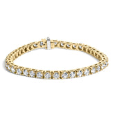 14K Yellow Gold 8 1/4 Cttw Diamond Tennis Bracelet