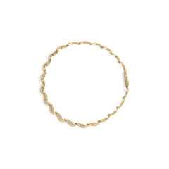 10k Yellow Gold 1.00 Cttw Baguette-Cut Diamond Spiral Link 7.50" Bracelet (I-J Color, I1-I2 Clarity)