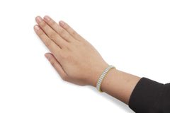 2 Micron 14KT Gold Plated Sterling Silver Diamond Tennis Link Bracelet (4 cttw, J-K Color, I1-I2 Clarity)