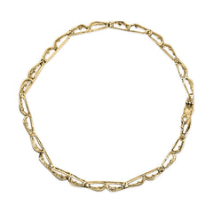 10K Yellow Gold 2.00 Cttw Baguette Diamond Channel Set Link Bracelet