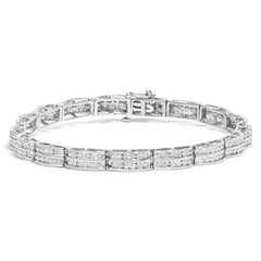 14K White Gold Round-Cut Diamond Bracelet (3.22 cttw, H-I Color, I1-I2 Clarity)