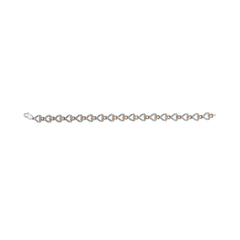 10K Rose Gold Plated Sterling Silver 1/4 Cttw Diamond Heart Link Bracelet