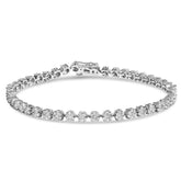 14K White Gold Round Diamond Bracelet (2.00 cttw, H-I Color, I1-I2 Clarity)
