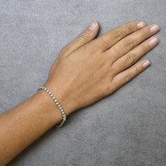 14K White Gold Round Diamond Bracelet (2.00 cttw, H-I Color, I1-I2 Clarity)