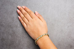 14K Yellow Gold 9.0 Cttw Diamond Alternating Bow and Box Link Bracelet (G-H Color, VS1-VS2 Clarity)- 7"