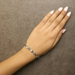 Platinum 2 1/5 Cttw Baguette Diamond Channel Link Bracelet (H-I Color, SI1-SI2 Clarity) - 7" Inches