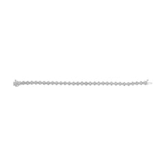 .925 Sterling Silver 1.0 Cttw Diamond Miracle-Plate Open Quatrefoil Flower Circle-Link 7" Tennis Bracelet (I-J color, I3 clarity)