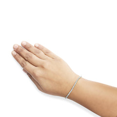 10K Yellow Gold Classic 3.0 Cttw Classic Diamond Tennis Bracelet (J-K Color, I2-I3 Clarity) - 7.25" Inches